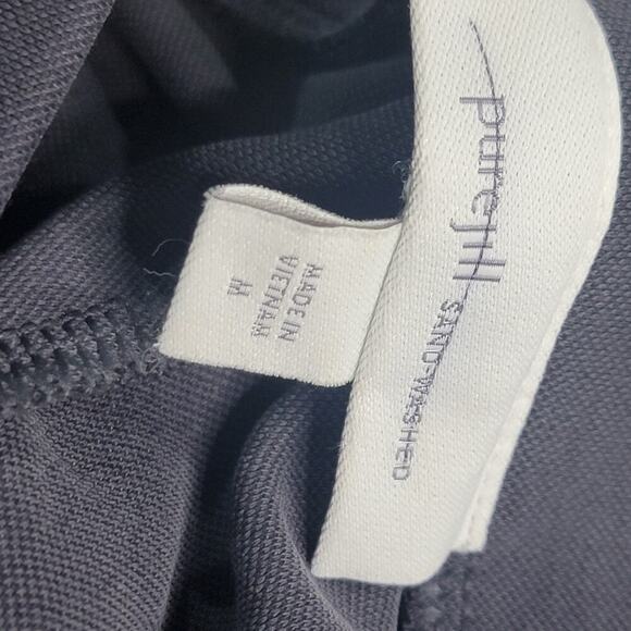 Pure J Jill Medium Grey Sand Washed Blue Pants Pull On Drawstring Tencel - Picture 10 of 16